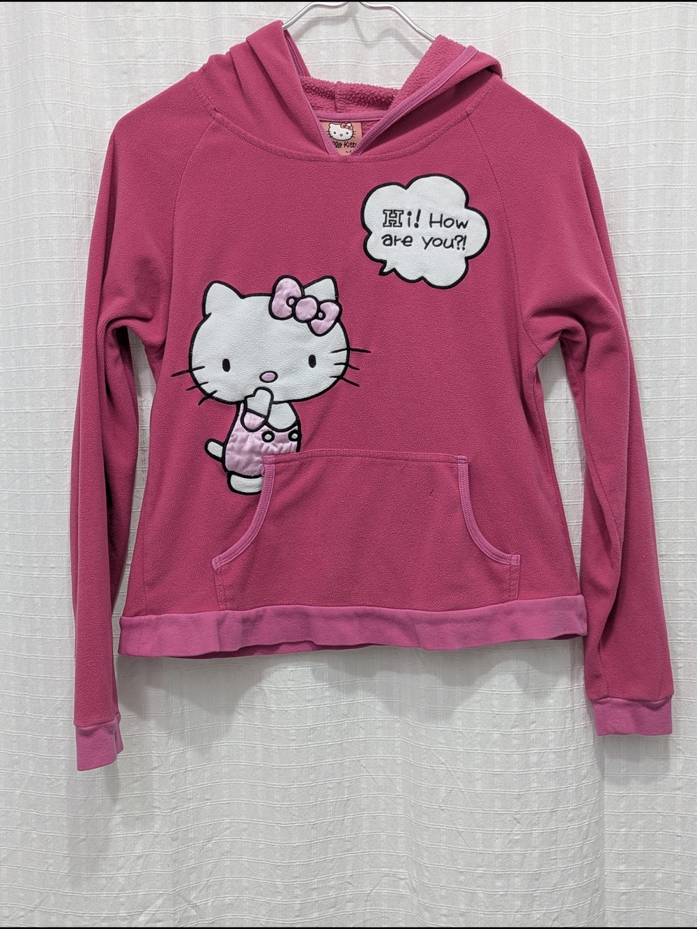 Sanrio Hello Kitty Pink Fleece Hoodie Women's Small Juniors Medium Girls XL